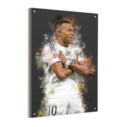 Kylian mbappe aluminium dibond poster voetbal 