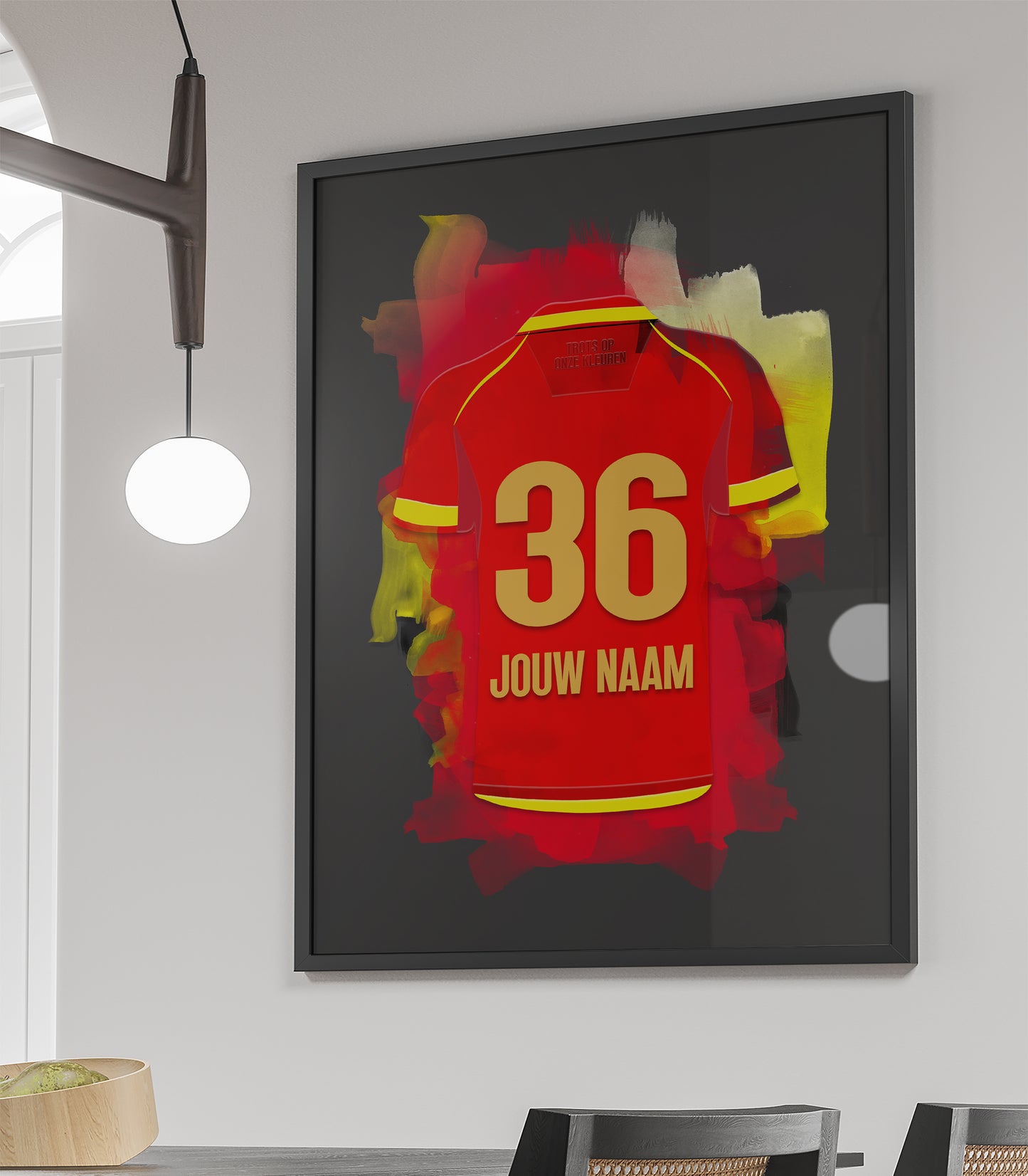 KV Mechelen wanddecoratie - Ingelijste poster - Voetbal fan kado