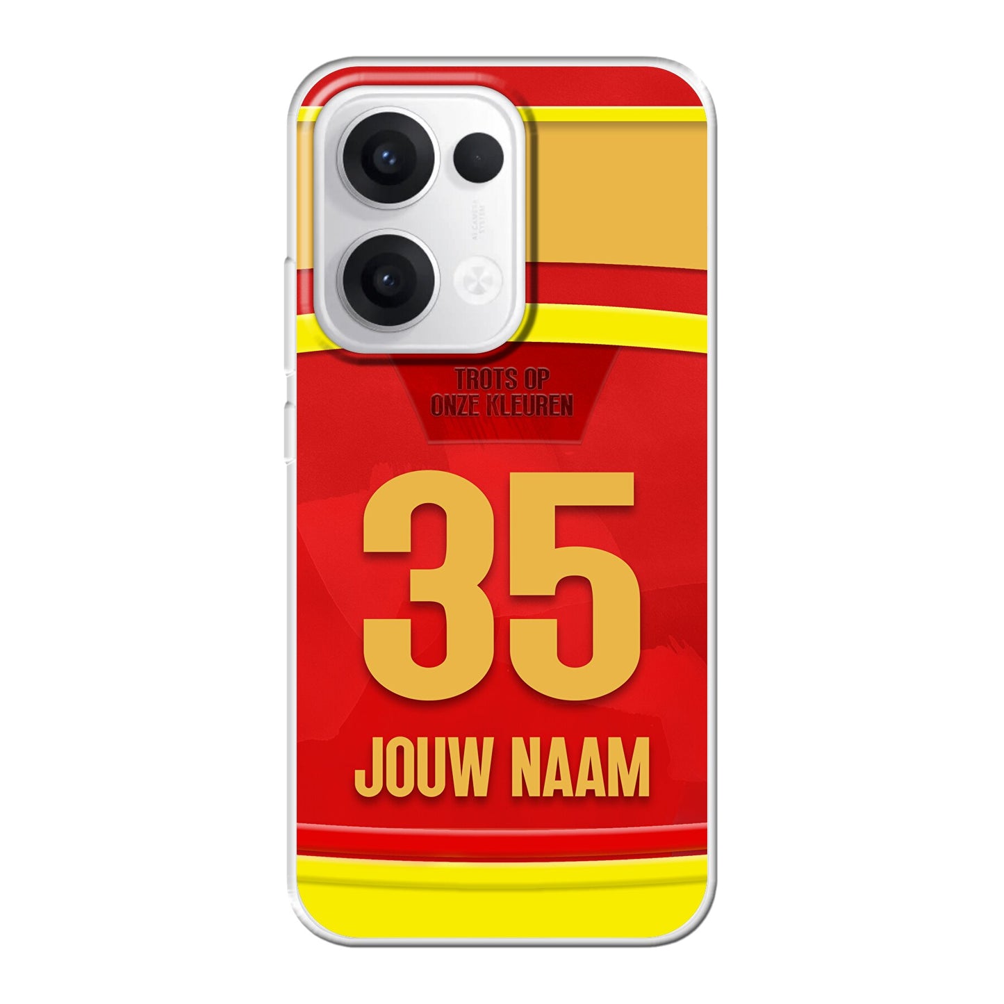 KV Mechelen telefoonhoesje met naam - Oppo Reno - Voetbal fan cadeau