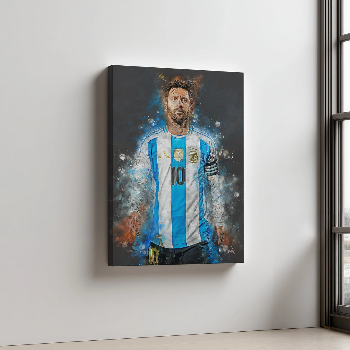 Messi Voetbal Wanddecoratie Canvas Aluminium Dibond