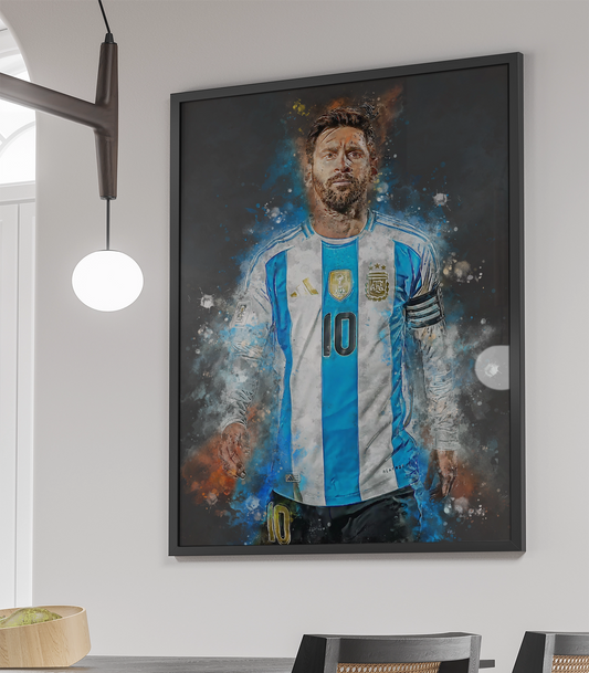 Messi Voetbal Wanddecoratie Poster Met Lijst