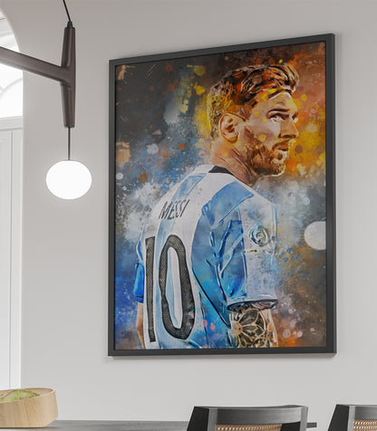 Lionel Messi wanddecoratie - Ingelijste poster - Voetbal fan kado