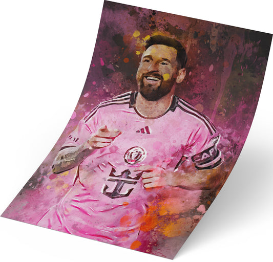 Lionel Messi voetbal wanddecoratie - Losse poster - Voetbal fan cadeau