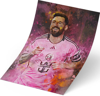 Lionel Messi voetbal wanddecoratie - Losse poster - Voetbal fan cadeau