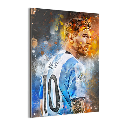 Lionel Messi wanddecoratie - Dibond poster - Voetbal fan kado