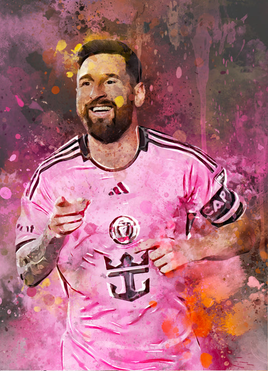 Lionel Messi voetbal wanddecoratie - Losse poster - Voetbal fan cadeau