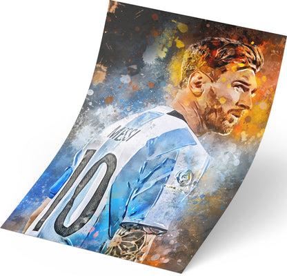 Lionel Messi schilderij kunstwerk portret poster