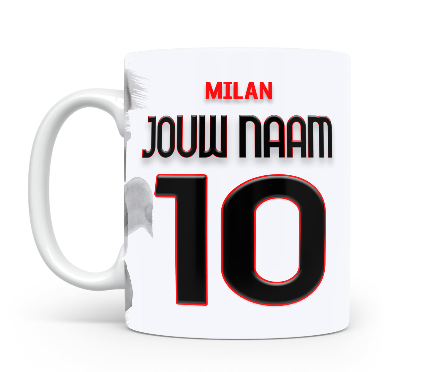 AC Milan mok met personalisatie - Eigen naam en rugnummer - Voetbal fan kado 