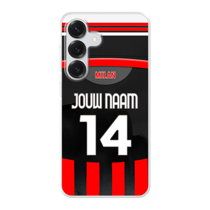 AC Milan telefoonhoesje met naam - Samsung Galaxy - Voetbal fan kado