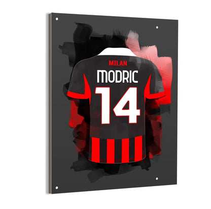 Luka Modric Dibond Aluminium AC Milan Cadeau Mancave