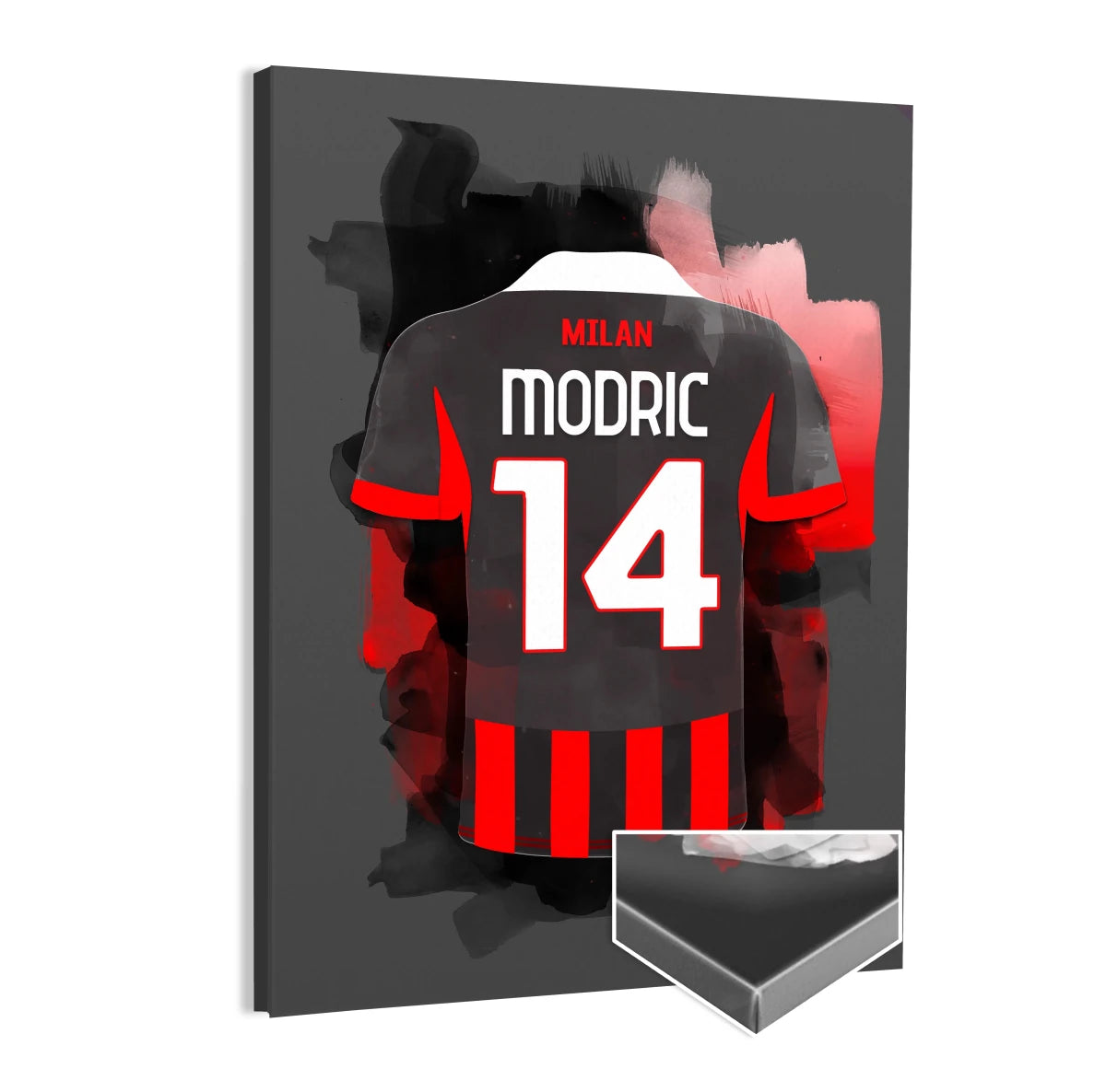 Luka Modric Canvas Print AC Milan Cadeau Wanddecoratie
