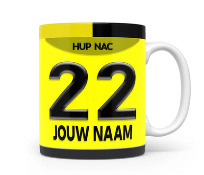 NAC Breda Voetbal Mok Met Personalisatie Cadeau Verjaardag