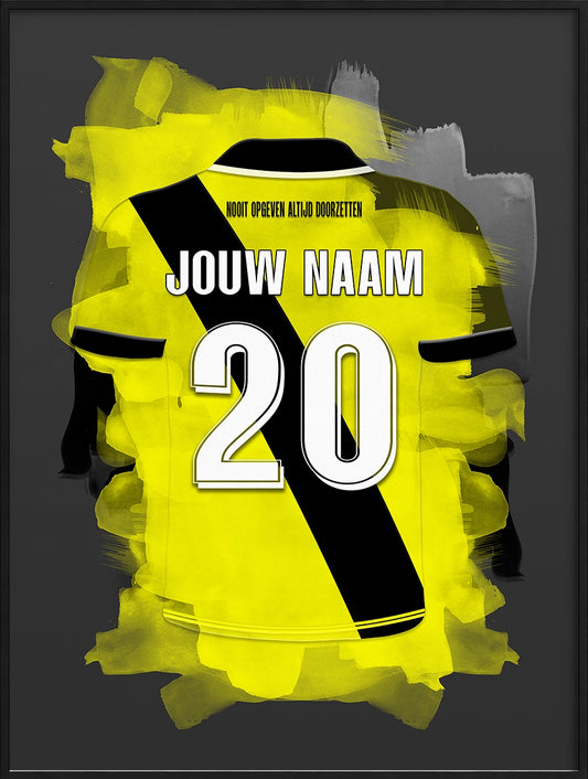 NAC Breda Voetbal Poster Met Eigen Naam Gepersonaliseerd Voetbalcadeau
