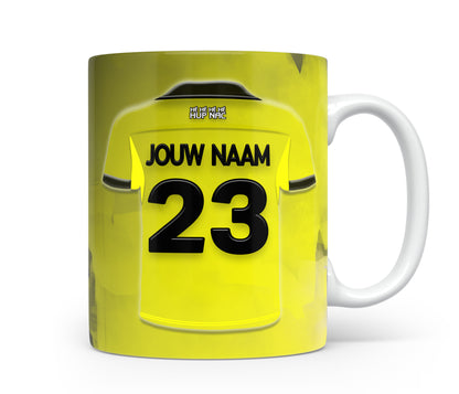 NAC Breda voetbal mok met naam - NAC Breda mok met personalisatie - Voetbal fan kado