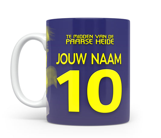 NAC Breda voetbal mok met naam - NAC Breda mok met personalisatie - Voetbal fan kado