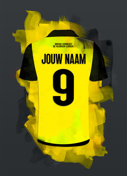 NAC Breda poster met eigen naam en rugnummer - NAC Breda print met personalisatie