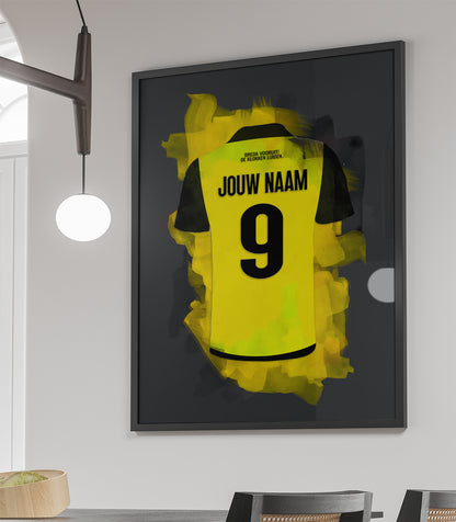 NAC Breda ingelijste poster met eigen naam en rugnummer - NAC Breda print met personalisatie