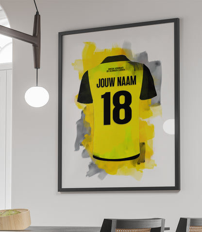 NAC Breda ingelijste poster met eigen naam en rugnummer - NAC Breda print met personalisatie