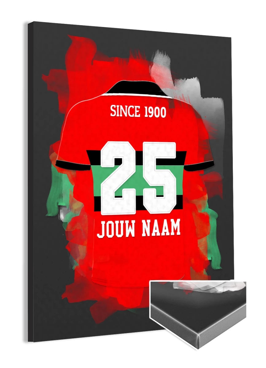 NEC Nijmegen Voetbal Canvas Print Muurdecoratie 