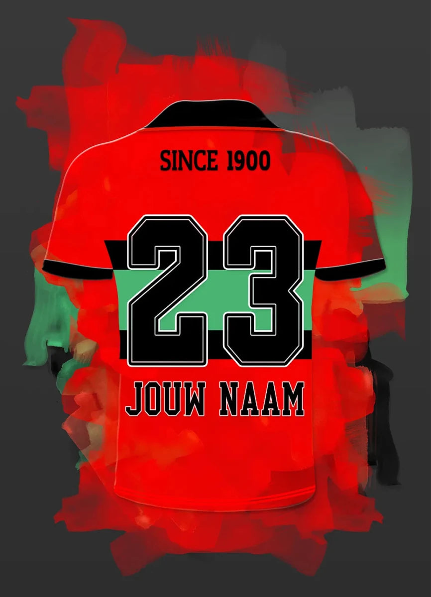 NEC Nijmegen Voetbal Poster Met Naam En Rugnummer
