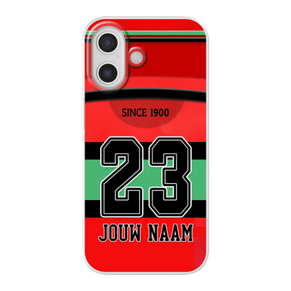 NEC Nijmegen 2025-2026 telefoonhoesje met personalisatie - Apple iPhone telefoonhoesjes - Voetbal fan kado 