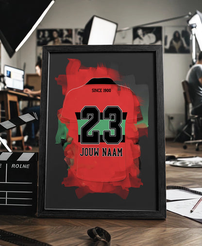 NEC Nijmegen ingelijste poster met naam