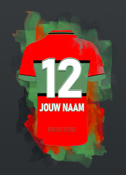 NEC Nijmegen poster met naam - NEC print met personalisatie