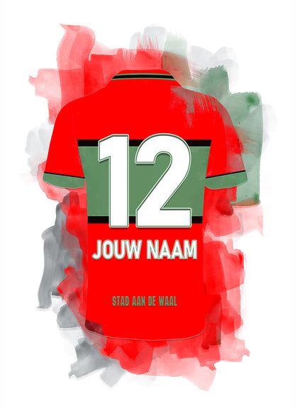 NEC Nijmegen poster met naam - NEC print met personalisatie