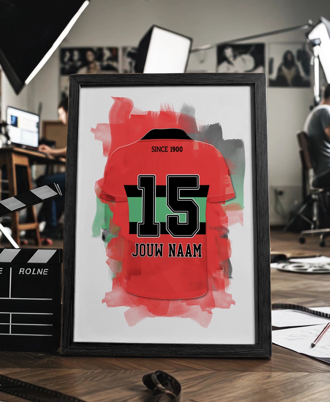 NEC Nijmegen ingelijste poster met naam