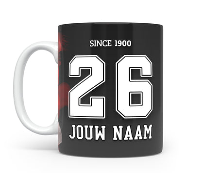 NEC Nijmegen voetbal mok met naam - NEC mok met personalisatie - Voetbal fan kado