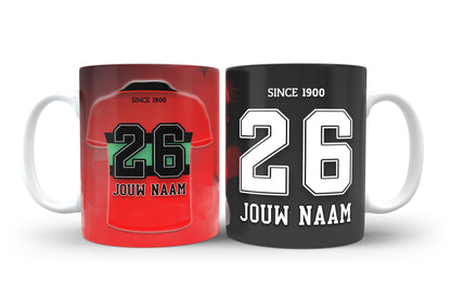 NEC Nijmegen voetbal mok met naam - NEC mok met personalisatie - Voetbal fan kado