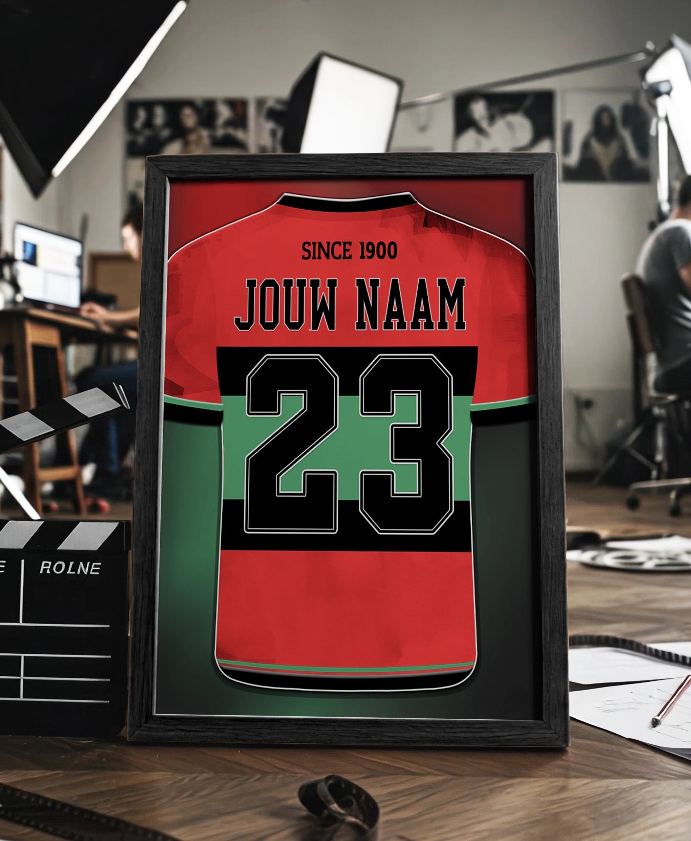 NEC Nijmegen ingelijste poster met naam