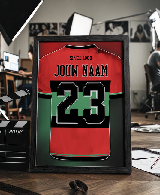 NEC Nijmegen ingelijste poster met naam