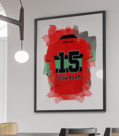 NEC Nijmegen wanddecoratie - Ingelijste poster - Voetbal fan cadeau