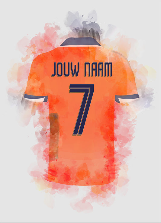 Nederlands elftal poster met personalisatie