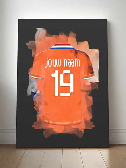 Nederland Dames voetbal poster met naam