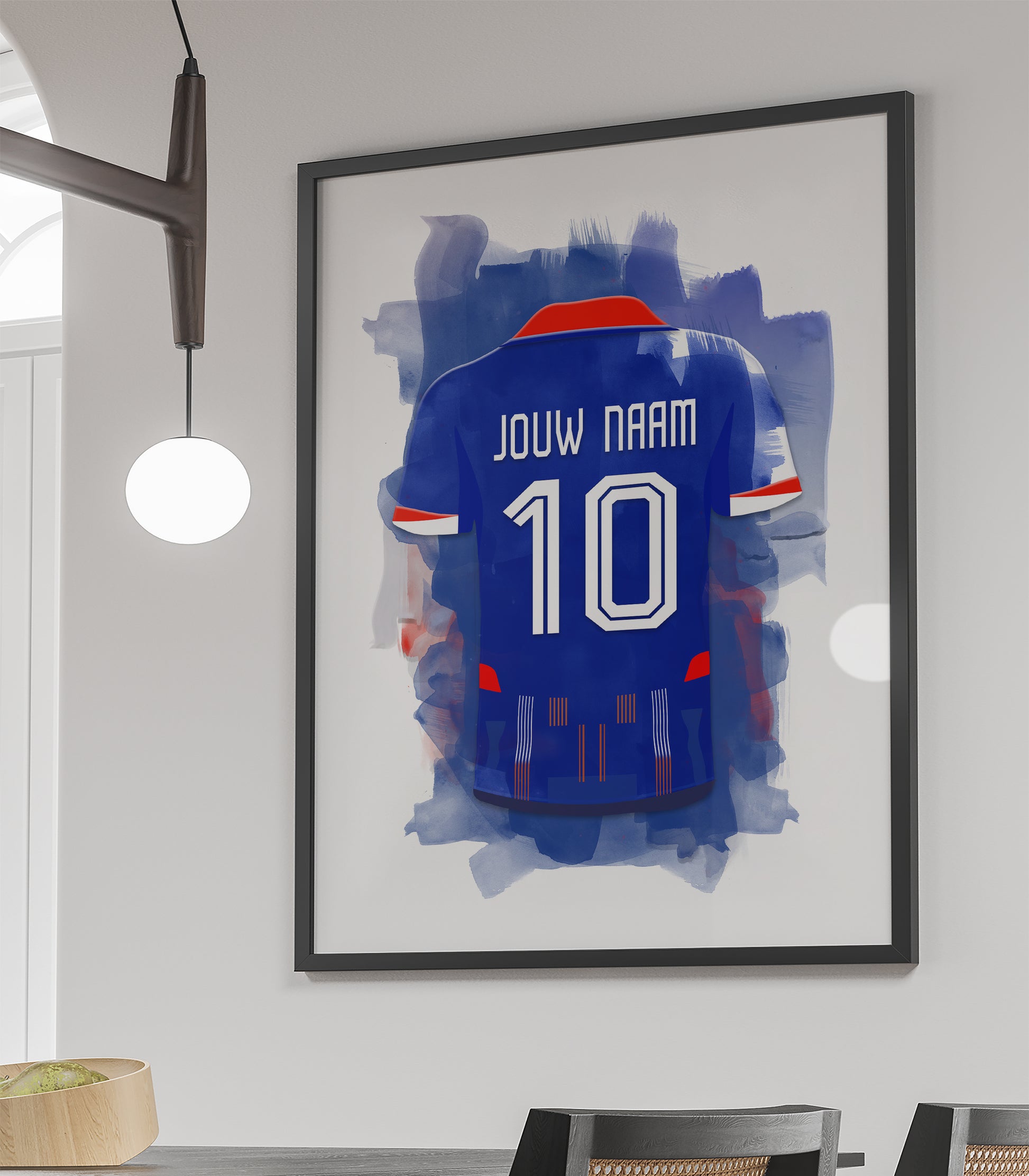Nederlands Elftal wanddecoratie - Ingelijste poster - Oranje voetbal fan cadeau