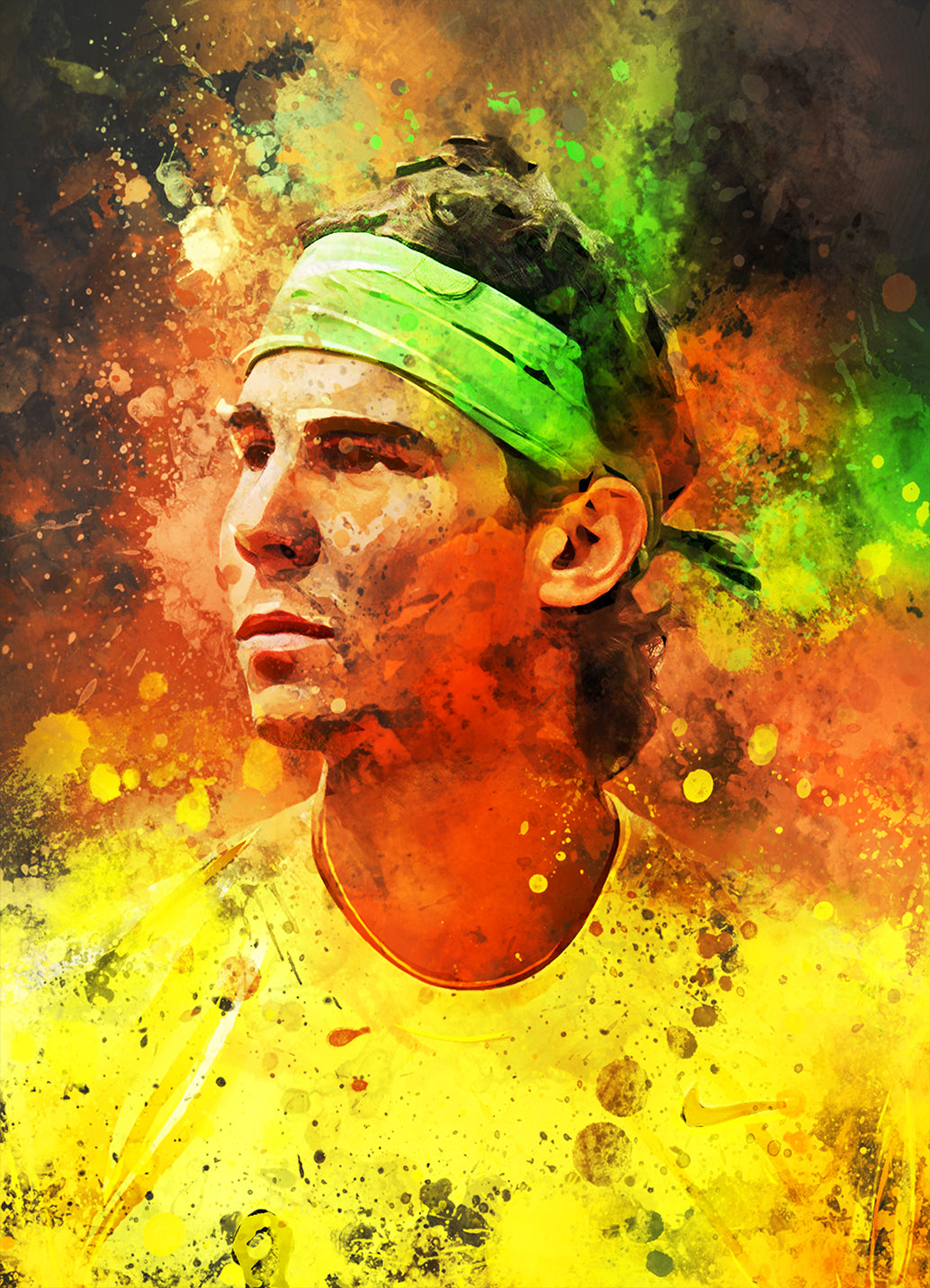 Sportposter Rafael Nadal in tennis tenue