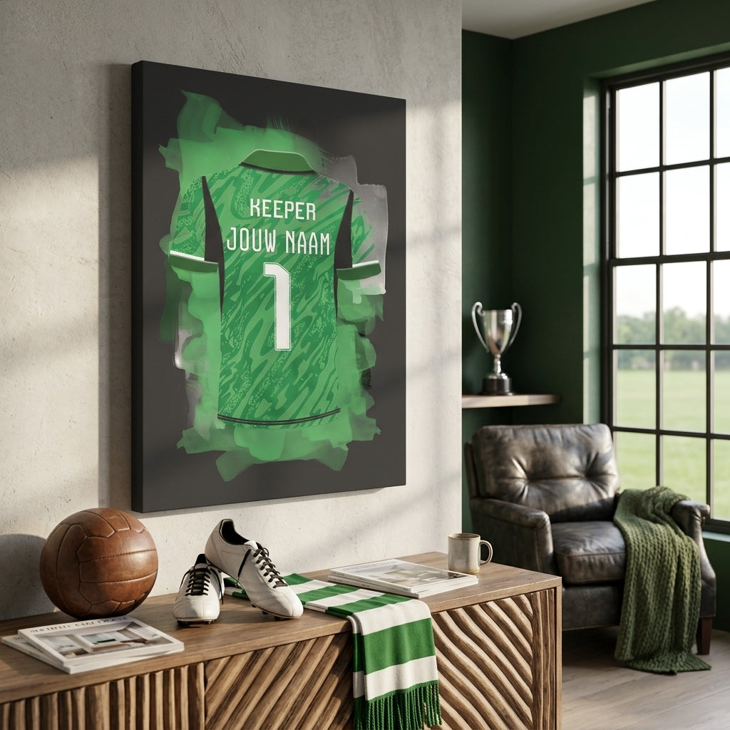 Nederlands Elftal Keeper Canvas Muurdecoratie Jongenskamer Cadeau