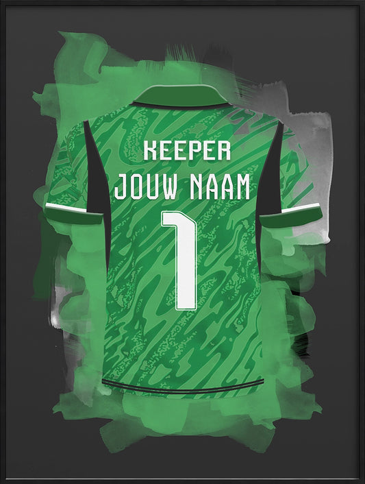 Nederlands Elftal Keeper Poster Gepersonaliseerd Goalkeeper Cadeau