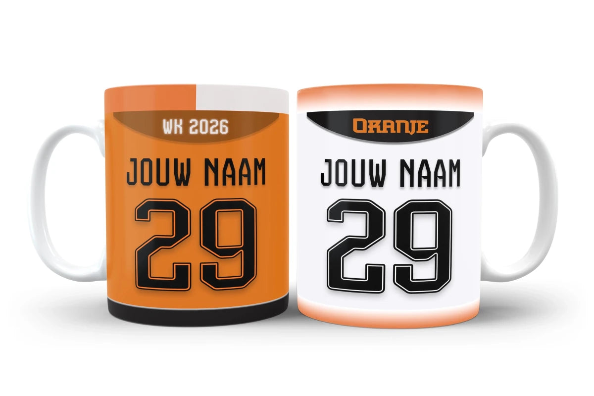 Nederlands Elftal Koffie Mok Met Eigen Naam Voetbal Cadeau Verjaardag