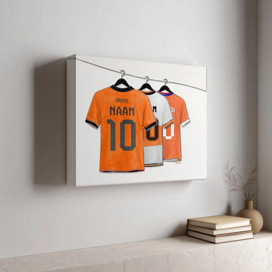 Nederlands Elftal Canvas Poster Met Naam Personalisatie Voetbal Cadeau