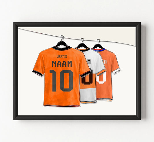 Nederlands Elftal Voetbal Poster Met Naam Personalisatie Jongenskamer