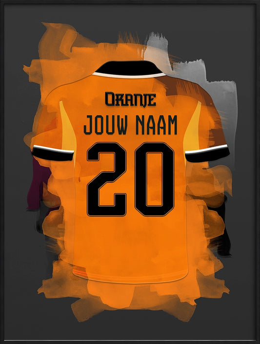 Nederlands Elftal Voetbal Poster Gepersonaliseerd Voetbalfan Cadeau