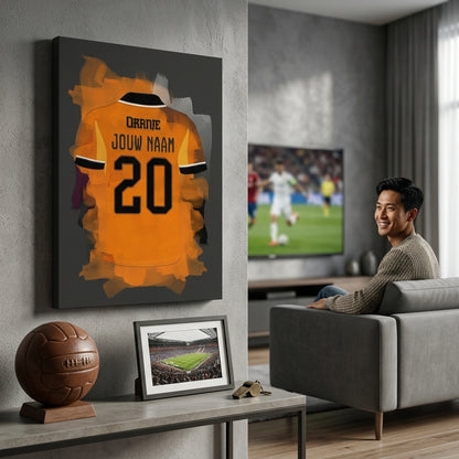 Nederlands Elftal Voetbal Canvas Met Eigen Naam Bestellen