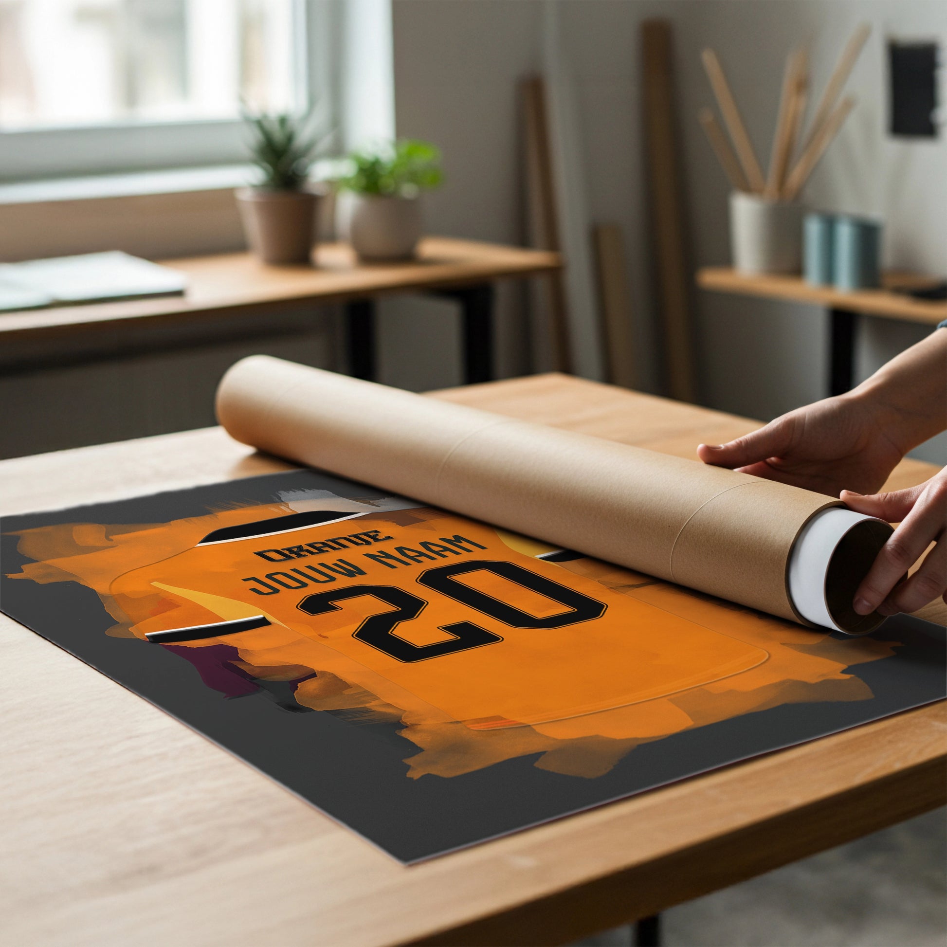 Gepersonaliseerd Nederlands Elftal Voetbal Poster Jongenskamer Decoratie