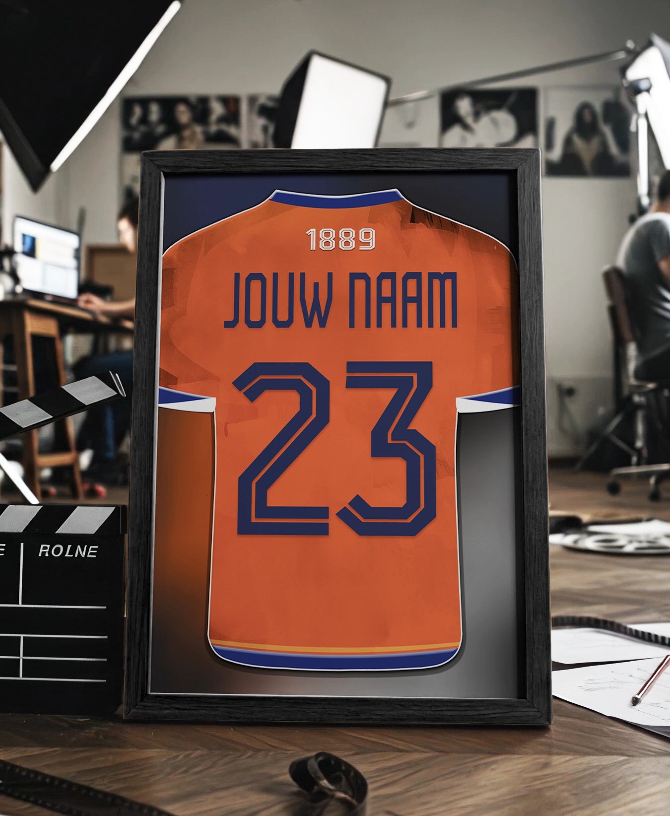 Nederlands Elftal ingelijste poster met naam