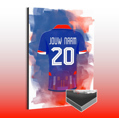 Nederlands Elftal voetbal wanddecoratie - Oranje shirt 2025-2026 poster - Canvas poster - NL Elftal voetbal fan kado