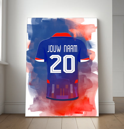 Nederlands Elftal wanddecoratie met naam