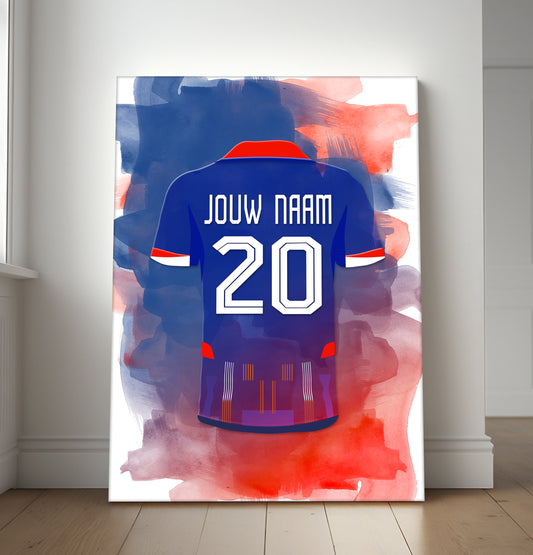 Nederlands Elftal wanddecoratie met naam